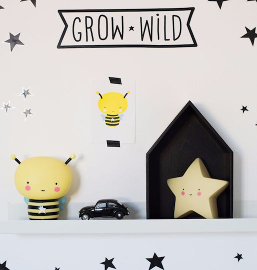 A Little Lovely Company Led Kids Decorative Lamp Star Yellow