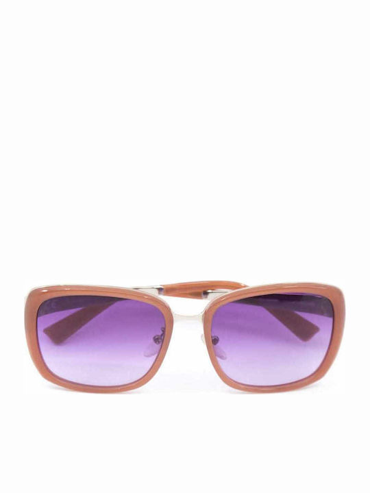 Nina Ricci Women's Sunglasses with Orange Frame and Pink Gradient Lens SNR007 03G9