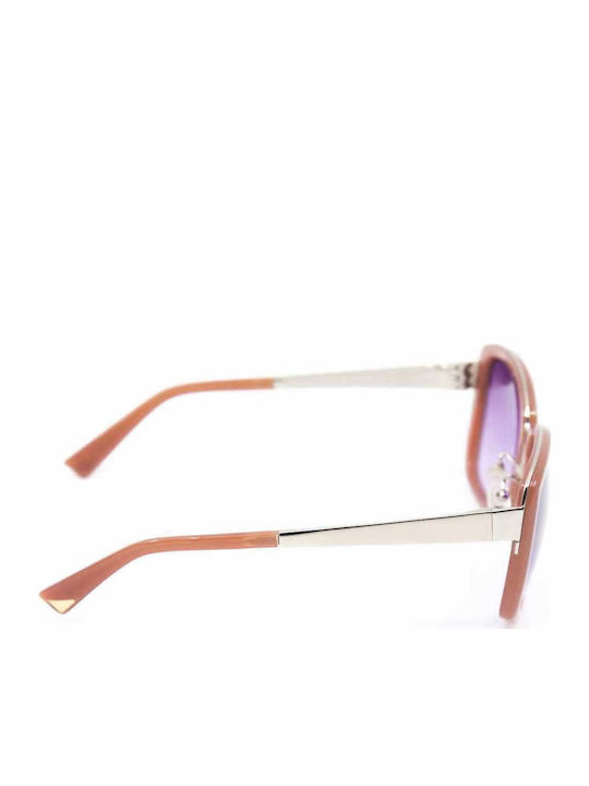 Nina Ricci Women's Sunglasses with Orange Frame and Pink Gradient Lens SNR007 03G9