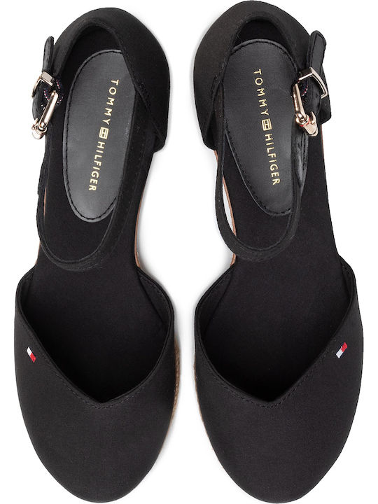 Damenplattformen im Espadrilles-Stil Schwarz