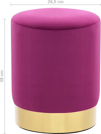 Hocker Für das Wohnzimmer Gepolstert mit Samt Purple 26.5x26.5x38cm
