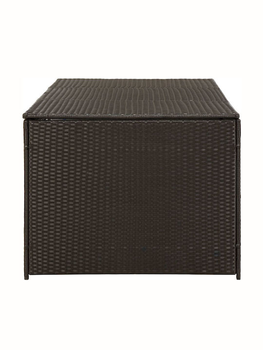 vidaXL Cutie de depozitare pentru exterior Rattan Maro L180xW70xH95buc