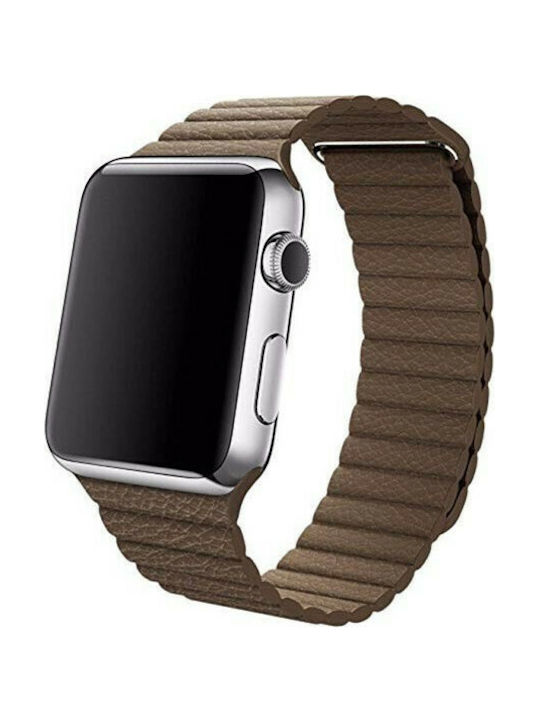 Strap Synthetic Leather Brown (Apple Watch 44/45/46mm/Ultra 49mm)