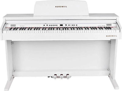 Kurzweil Ηλεκτρικό Όρθιο Πιάνο KA130 με 88 Βαρυκεντρισμένα Πλήκτρα Ενσωματωμένα Ηχεία και Σύνδεση με Ακουστικά και Υπολογιστή White