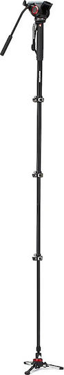 Manfrotto Xpro 4 Section Video Monopod W Fluid Head & Fluidtech Base Μονόποδο