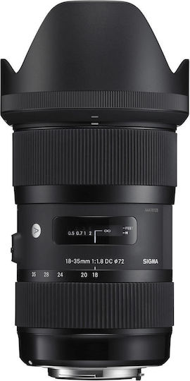 Sigma Crop Obiectiv Foto 18-35mm F1.8 DC HSM Fix pentru Montura Nikon F Black