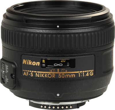 Nikon Full Frame Φωτογραφικός Φακός AF-S Nikkor 50mm f/1.4G Σταθερός για Nikon F Mount Black