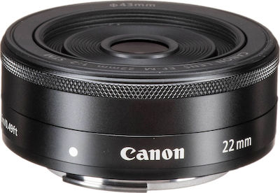 Canon Crop Φωτογραφικός Φακός EF-M 22mm f/2 STM Wide Angle / Pancake για Canon EF-M Mount Black