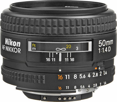 Nikon Full Frame Camera Lens AF Nikkor 50mm f/1.4D Steady for Nikon F Mount Black