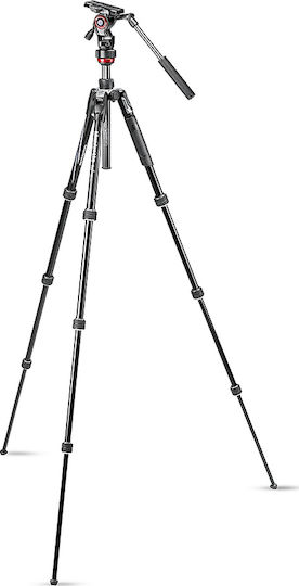 Manfrotto Befree Live Trepiede Video Din Aluminiu Cu Cap Hidraulic Și Sarcină Maximă 4kg Până La 150cm