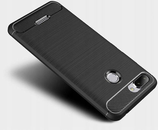 Hurtel Carbon Fiber Back Cover Σιλικόνης Μαύρο (Redmi 6)