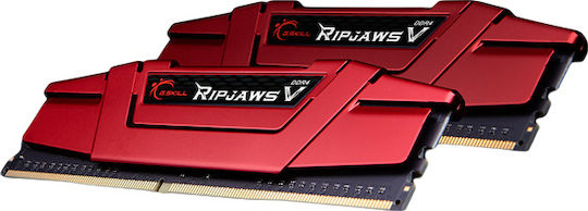 G.Skill Ripjaws V 8GB DDR4 RAM με 2 Modules (2x4GB) και Ταχύτητα 2666 για Desktop