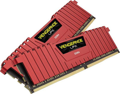 Corsair Vengeance LPX 16GB DDR4 RAM με 2 Modules (2x8GB) και Ταχύτητα 3200 για Desktop