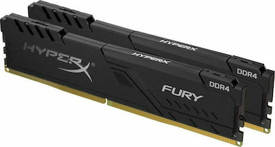 HyperX Fury 16GB DDR4 RAM με 2 Modules (2x8GB) και Ταχύτητα 3200 για Desktop