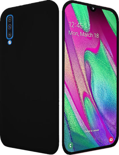 Hurtel Matt Back Cover Silicon Negru (Galaxy A50)