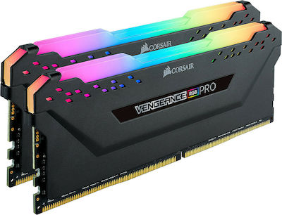 Corsair Vengeance RGB Pro 16GB DDR4 RAM cu 2 module (2x8GB) și Viteză 3600 pentru Desktop