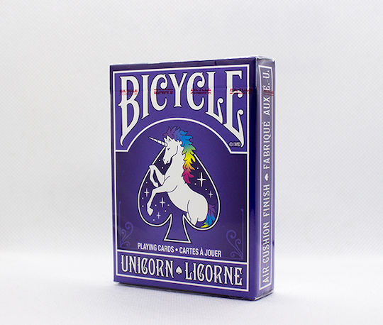 Bicycle Unicorn Collectible Playing Cards Laminated Purple
