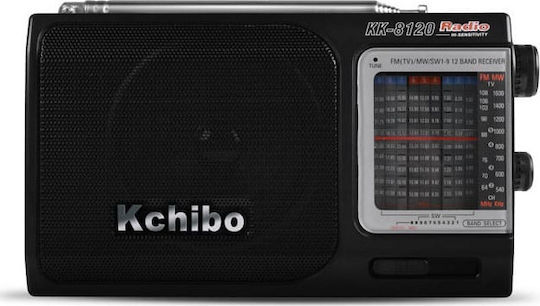 Kchibo KK-8120 Φορητό Ραδιόφωνο Ρεύματος / Μπαταρίας Μαύρο