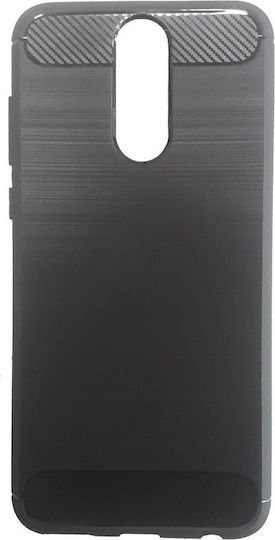 Hurtel Carbon Fiber Brushed Back Cover Σιλικόνης Μαύρο (Huawei Mate 10 Lite)