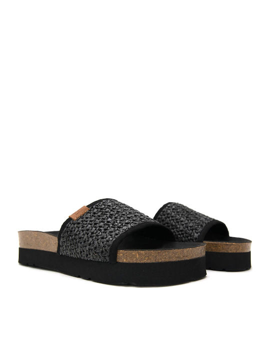 Oban Ethnic Women's Flat Sandals Black