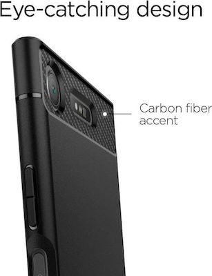 Spigen Rugged Armor Back Cover Σιλικόνης Μαύρο (Xperia XZ1)