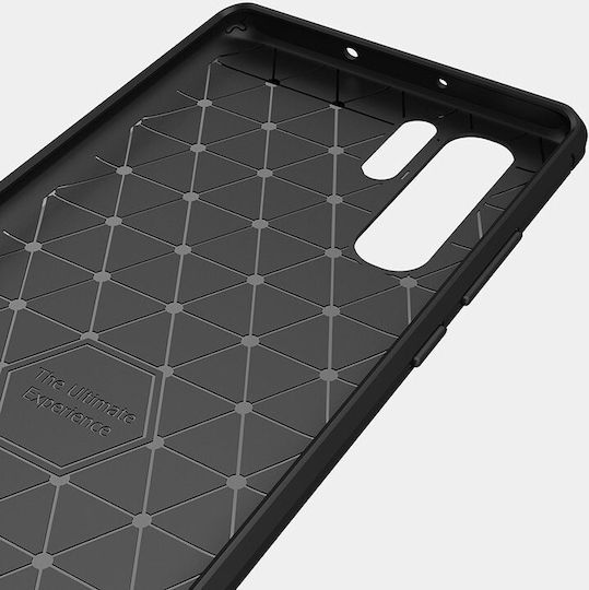 Hurtel Back Cover Σιλικόνης Μαύρο (Huawei P30 Lite)