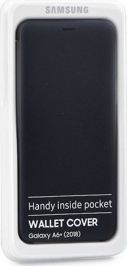 Samsung Book Synthetic Leather Black (Galaxy A6+ 2018) WW