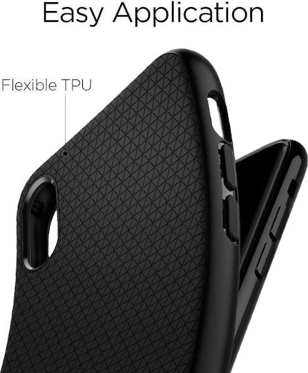 Spigen Liquid Air Back Cover Σιλικόνης Μαύρο (iPhone X / Xs)