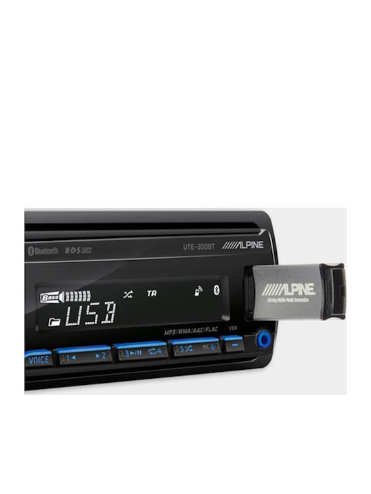 Alpine Ηχοσύστημα Αυτοκινήτου 1DIN (Bluetooth/USB) με Αποσπώμενη Πρόσοψη