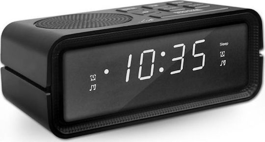 Life Ceas De Masă Digital Led Cu Ceas Deșteptător Și Radio Negru 221-0080