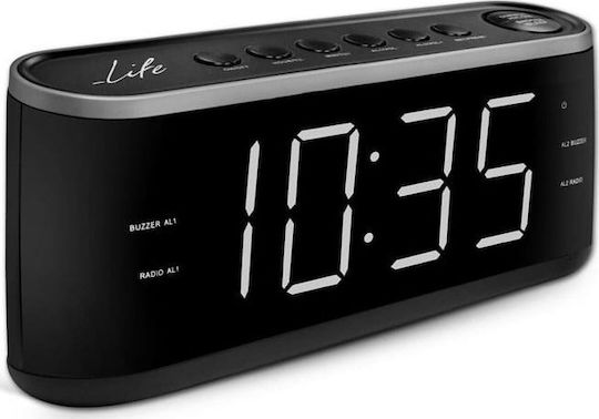 Life RAC-003 Επιτραπέζιο Ψηφιακό Ρολόι με Ξυπνητήρι & Ραδιόφωνο 221-0082