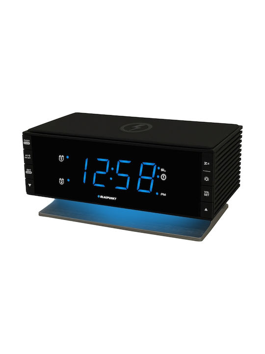 Blaupunkt Clockradio Digitaler Tischuhr mit Wecker, Radio und kabelloser Aufladung CR55CHARGE