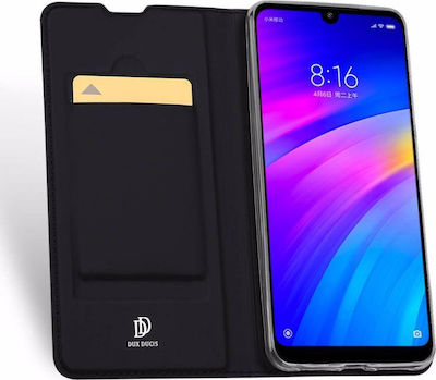 Dux Ducis Skin Pro Series Synthetic Leather Book Black (Redmi 7)