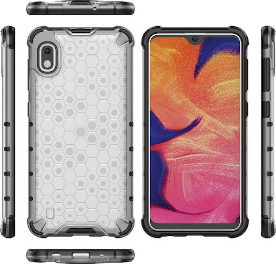 Hurtel Honeycomb Back Cover Silicone Transparent (Galaxy A10)