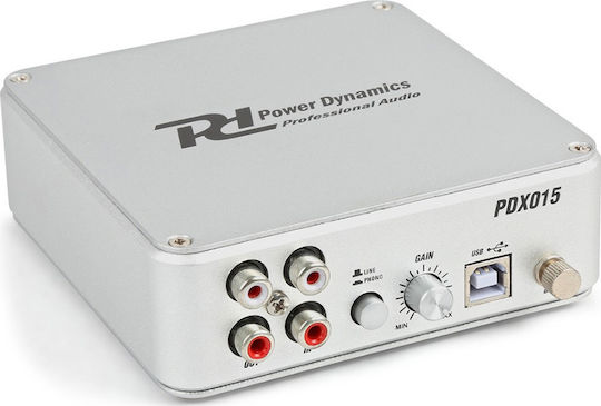 Power Dynamics PDX015 Phono Preamp Silver