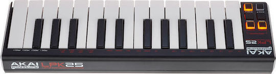 Akai Proffesional Midi Keyboard LPK25V2 με 25 Πλήκτρα σε Μαύρο Χρώμα