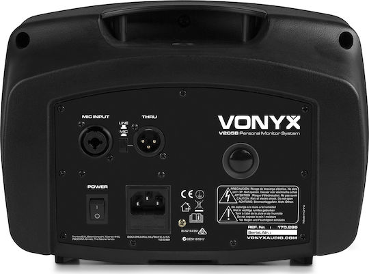Vonyx V205B 170.295 Active Speaker PA 80W with Woofer 5" 20x21x28cm.