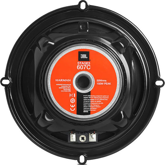 JBL Stage3 607C Σετ Ηχεία Αυτοκινήτου Διαιρούμενα 6.5" με 50W RMS (2 Δρόμων)