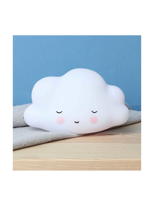 A Little Lovely Company Led Kids Decorative Lamp Cloud with Colour Changing Function White