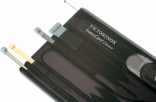 Victorinox SwissCard Classic Κάρτα Πολυεργαλείο Μαύρη σε Θήκη