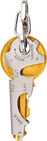 True Utility Keytool Multitool Yellow Keychain with Sheath