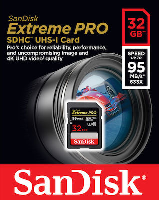 Sandisk Extreme Pro SDHC 32GB Class 10 U3 V30 UHS-I
