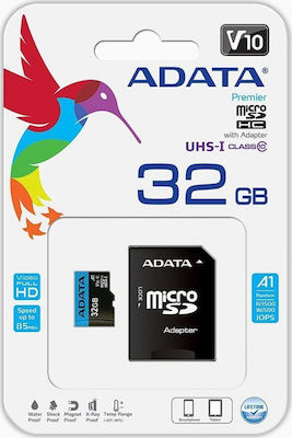 Adata Premier microSDHC 32GB Clasa 10 U1 V10 A1 UHS-I cu adaptor