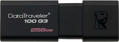 Kingston DataTraveler 100 G3 256GB USB 3.0 Stick Negru