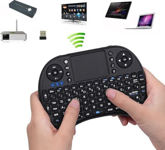 Wireless QWERTY Keyboard Tastatur mit Touchpad Englisch US