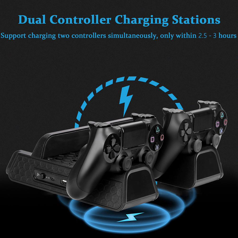 Dobe Cooling Fan Game Storage Slots Game Controller Charging Dock PS4 Pro