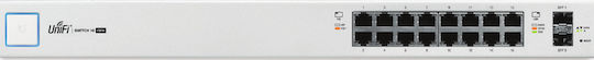 Ubiquiti Unifi Switch 16-150W Управление на L2 PoE+ Switch с 16 Портове Гигабитови (1Gbps) Ethernet и 2 SFP Портове