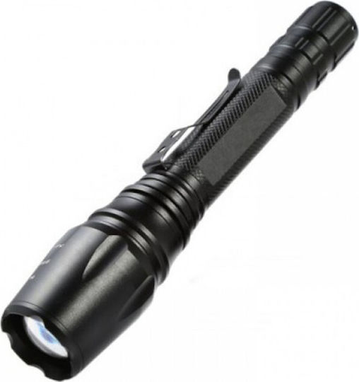 Bailong Wiederaufladbar Taschenlampe LED mit maximaler Helligkeit 100lm BL-8668 Schwarz
