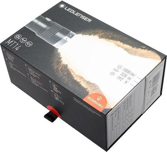 LedLenser Επαναφορτιζόμενος Φακός LED IPX4 με Μέγιστη Φωτεινότητα 1000lm MT14