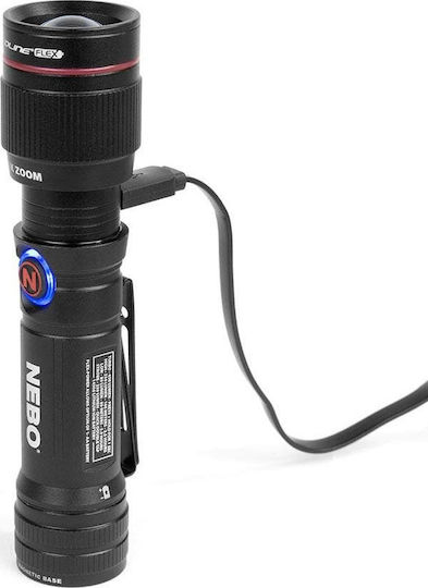 Nebo Rechargeable Flashlight LED Dual Function with Maximum Brightness 450lm Redline Flex 1 x AA